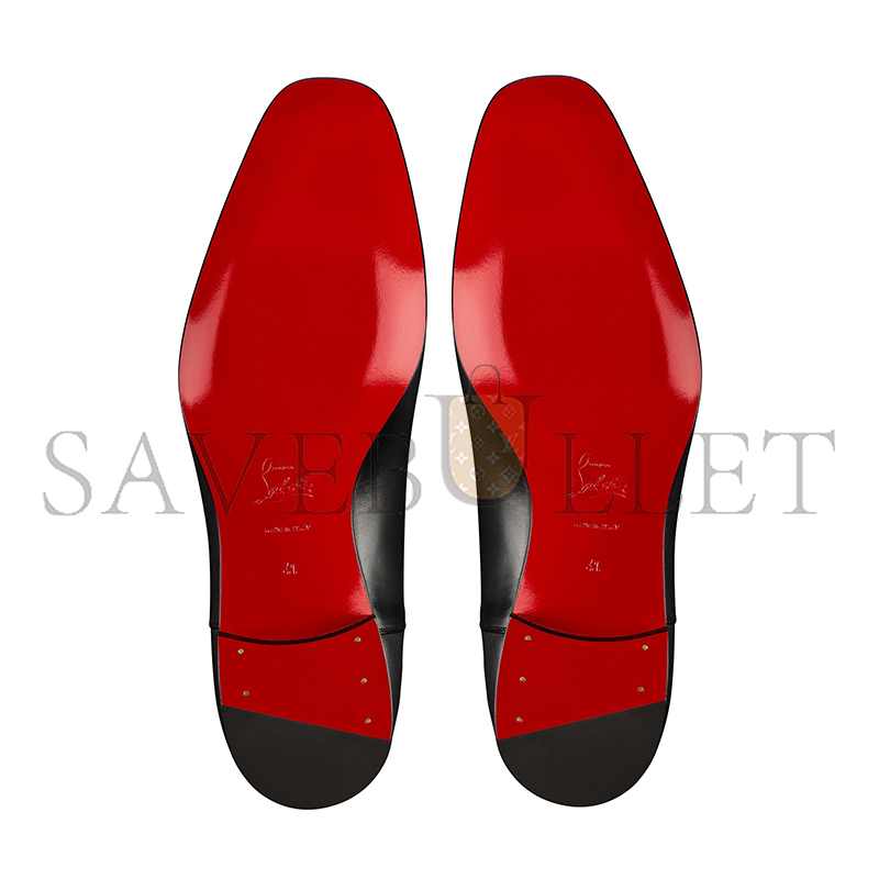 CHRISTIAN LOUBOUTIN GREGGOLACE UP SHOES PATINATED CALF LEATHER BLACK MEN 1150376BK01 CHRISTIAN LOUBOUTIN GREGGOLACE UP SHOES PATINATED CALF LEATHER BLACK MEN 1150376BK01